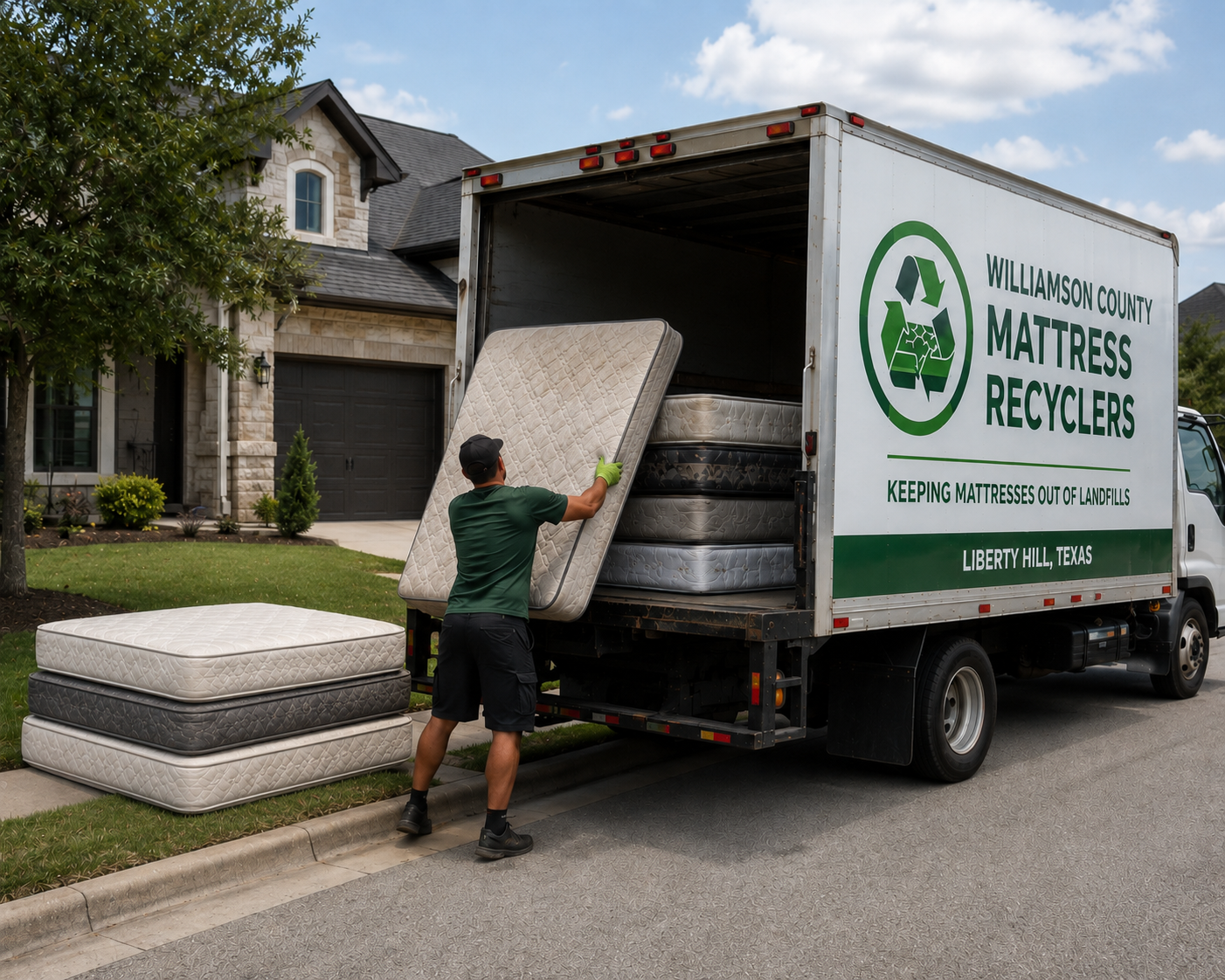 Mattress recycling pickup service in Leander, TX